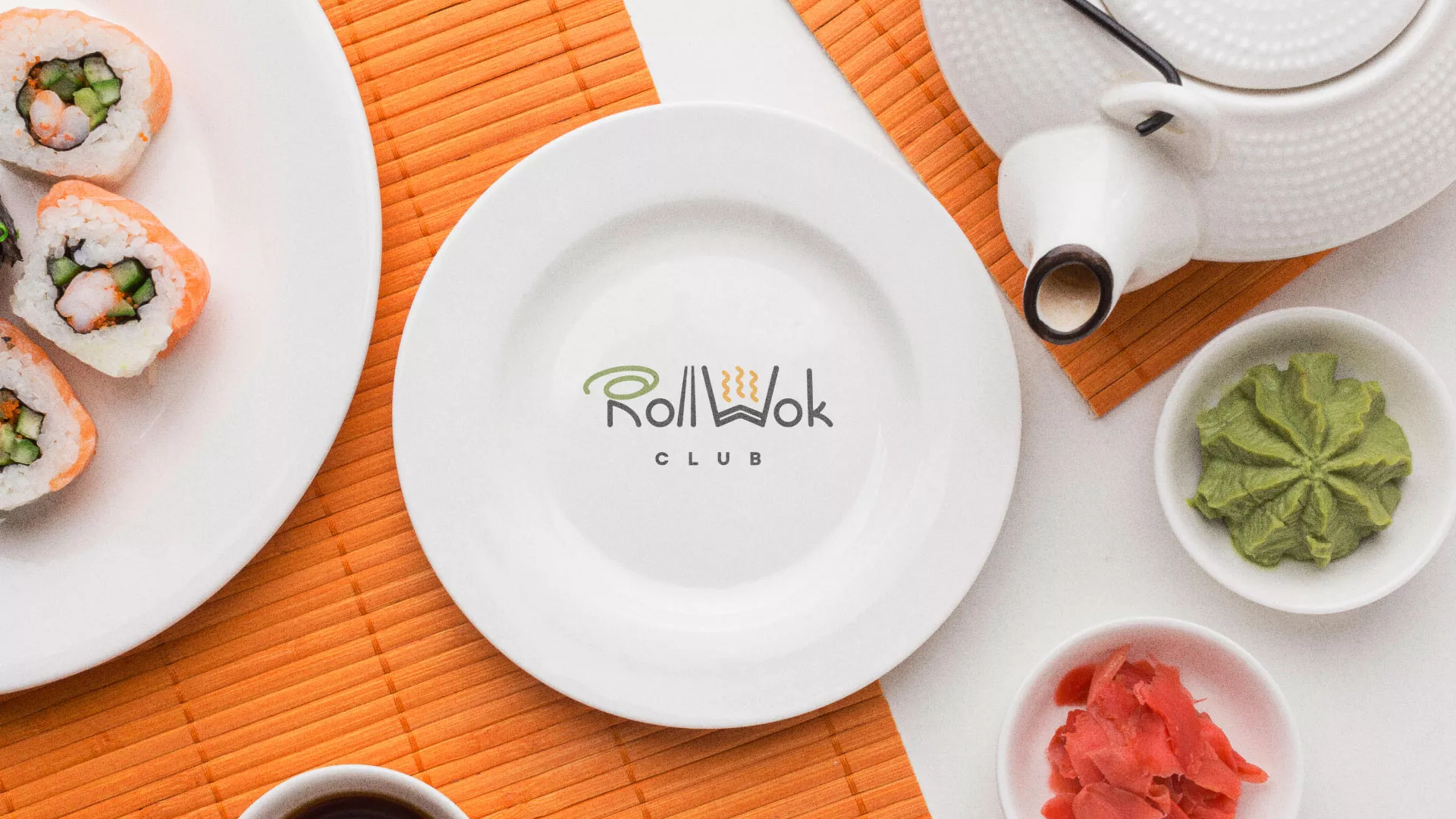 Разработка логотипа и фирменного стиля суши-бара «Roll Wok Club» в Тамбове